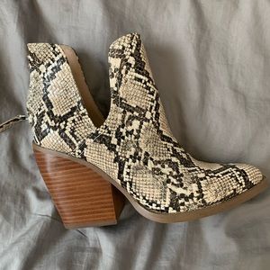 Snake skin booties